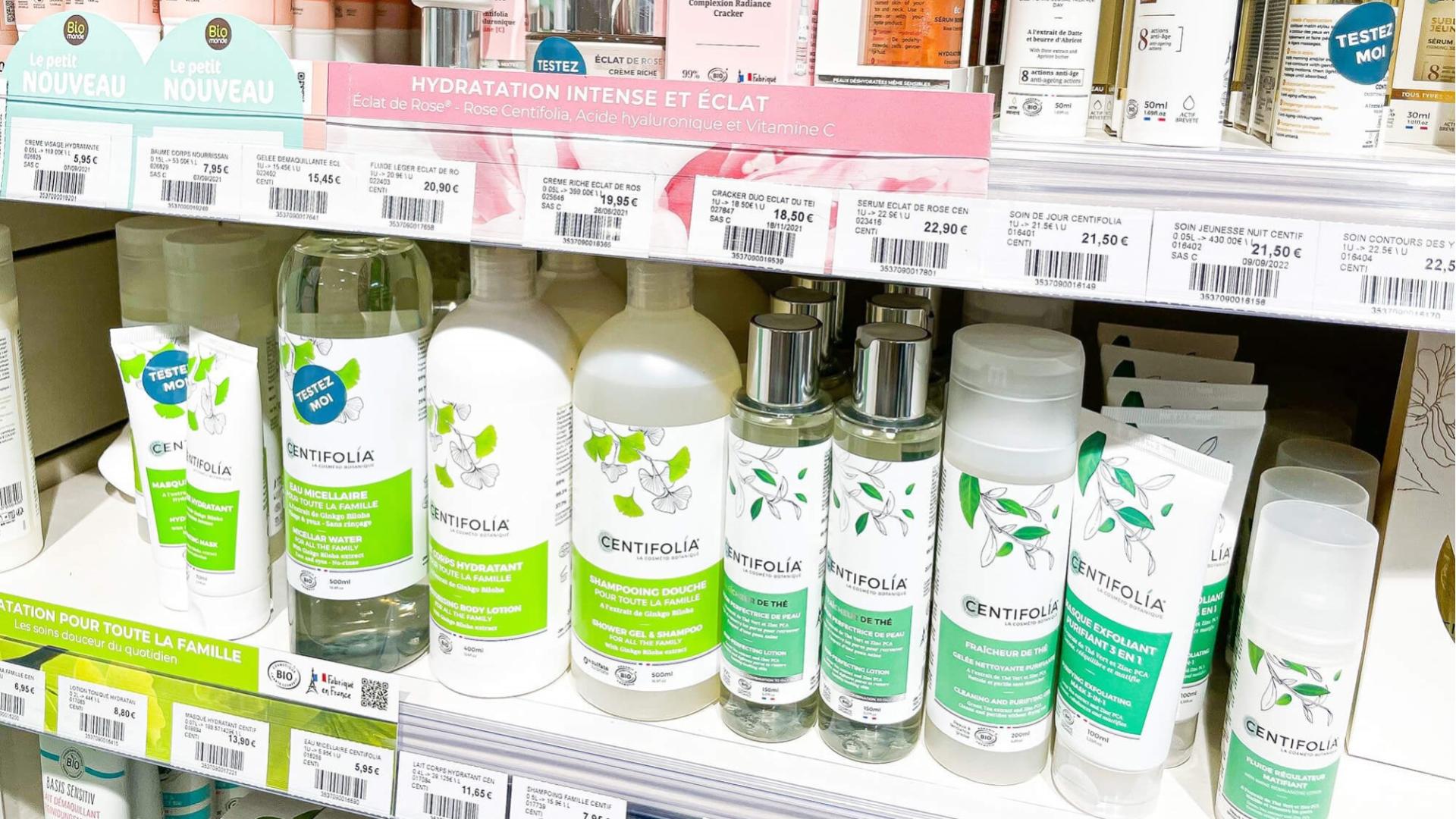 Large choix de cosmétiques Bio